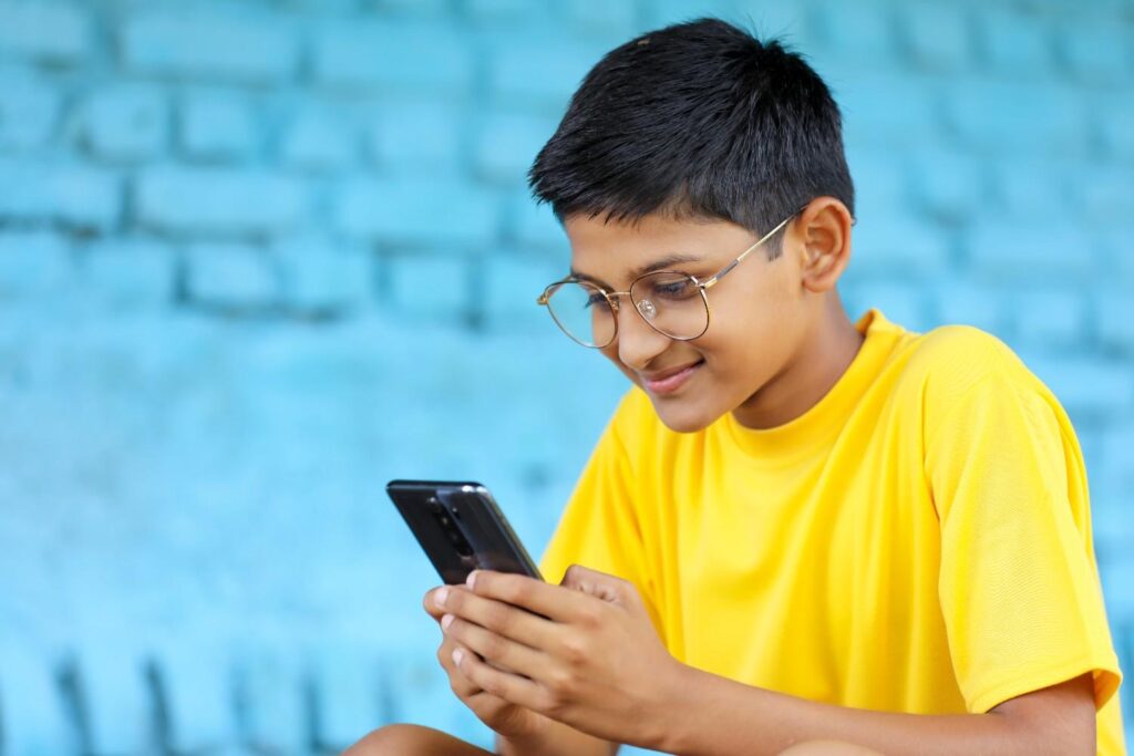 Child taking a break from screen time